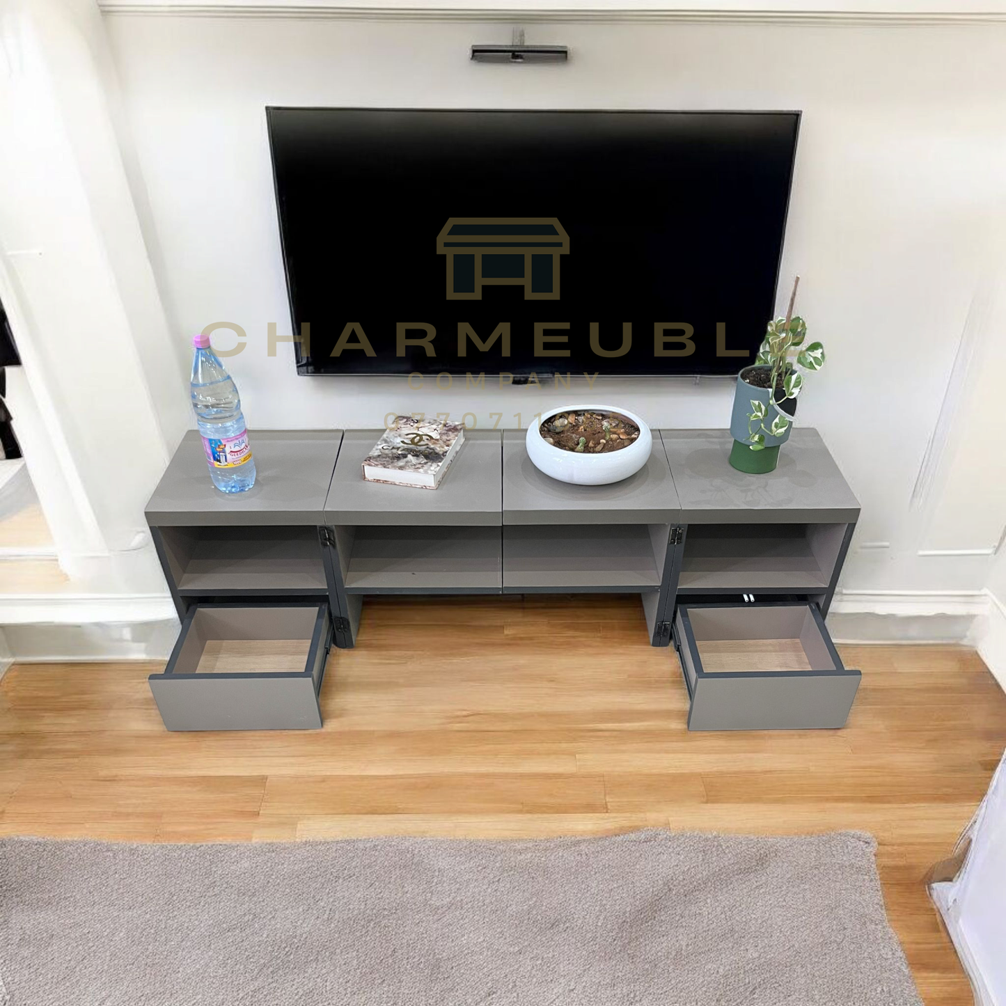 Meuble multifonctions convertible  (Meuble TV, Table basse, Meuble de coin..)