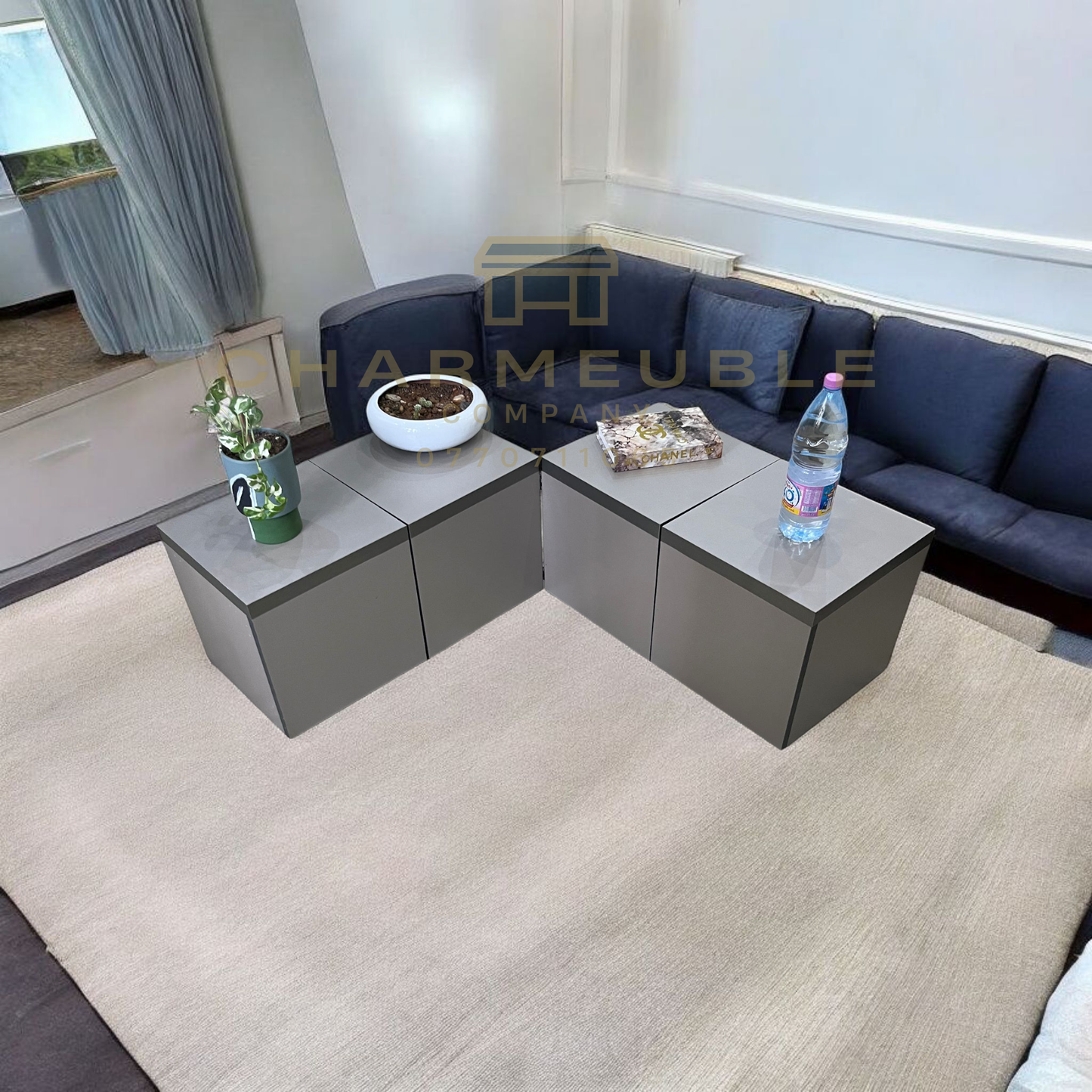 Meuble multifonctions convertible  (Meuble TV, Table basse, Meuble de coin..)