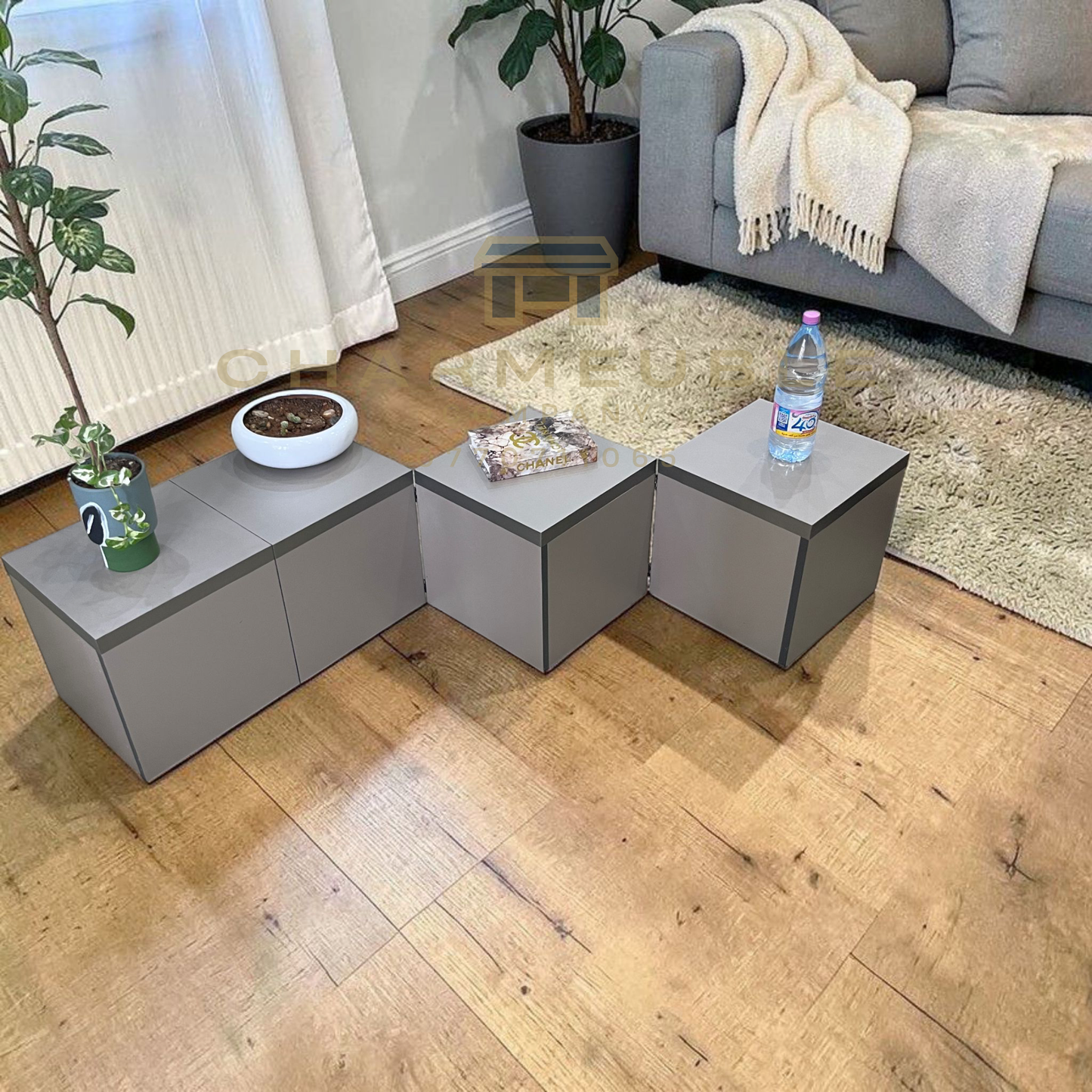 Meuble multifonctions convertible  (Meuble TV, Table basse, Meuble de coin..)