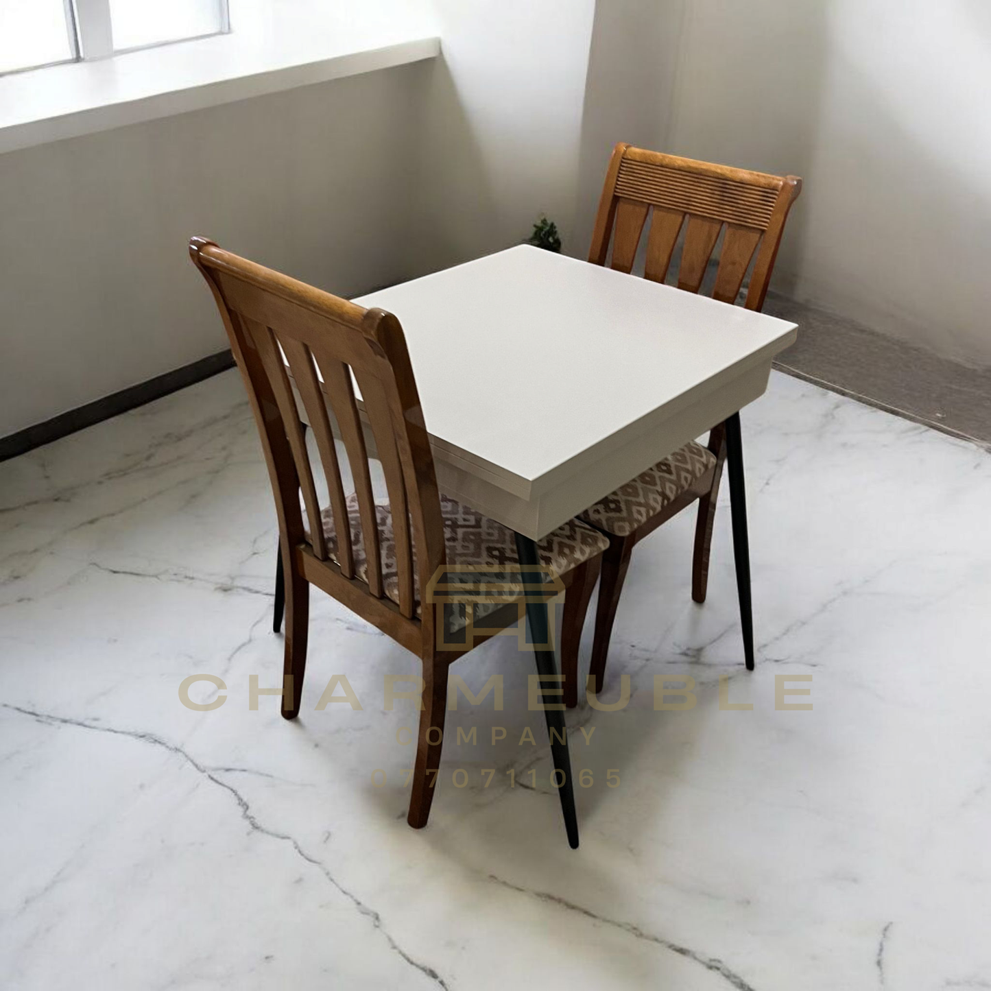 table extensible moderne avec espace de rangement  طاولة عصرية قابلة للتمديد مع مساحة تخزين