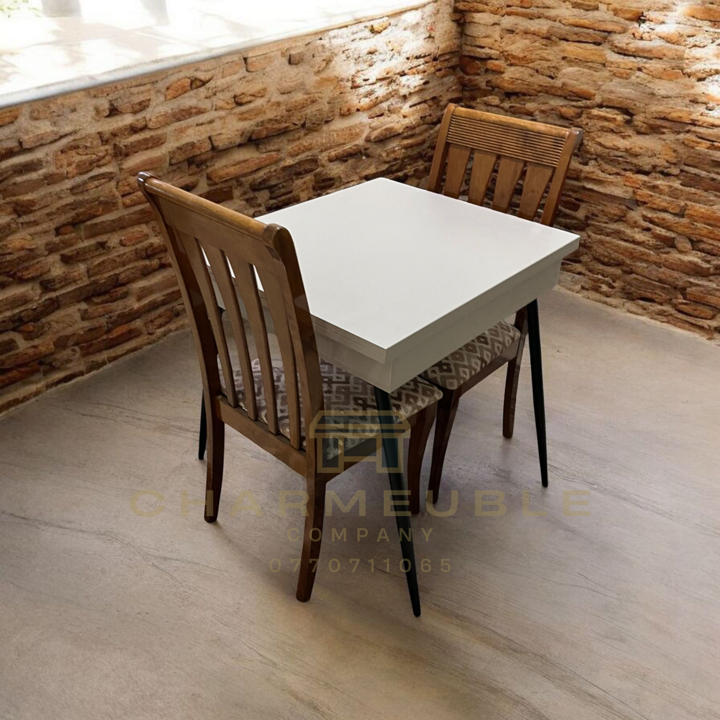 table extensible moderne avec espace de rangement  طاولة عصرية قابلة للتمديد مع مساحة تخزين