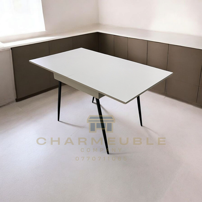 table extensible moderne avec espace de rangement  طاولة عصرية قابلة للتمديد مع مساحة تخزين