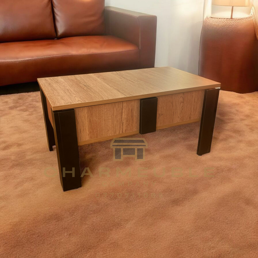 Table basse moderne avec coffre secret طاولة قهوة عصرية مع خزنة سرية