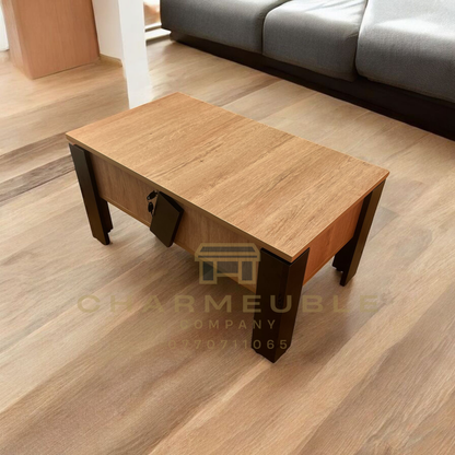 Table basse moderne avec coffre secret طاولة قهوة عصرية مع خزنة سرية