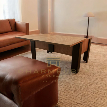Table basse moderne avec coffre secret طاولة قهوة عصرية مع خزنة سرية