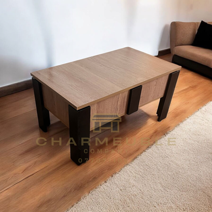 Table basse moderne avec coffre secret طاولة قهوة عصرية مع خزنة سرية