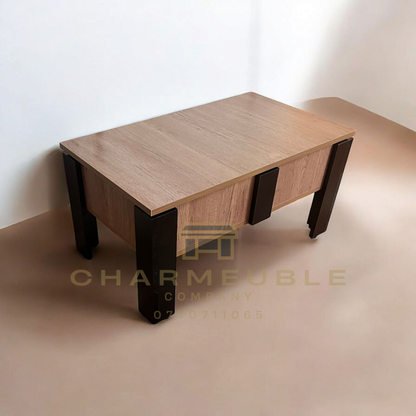 Table basse moderne avec coffre secret طاولة قهوة عصرية مع خزنة سرية